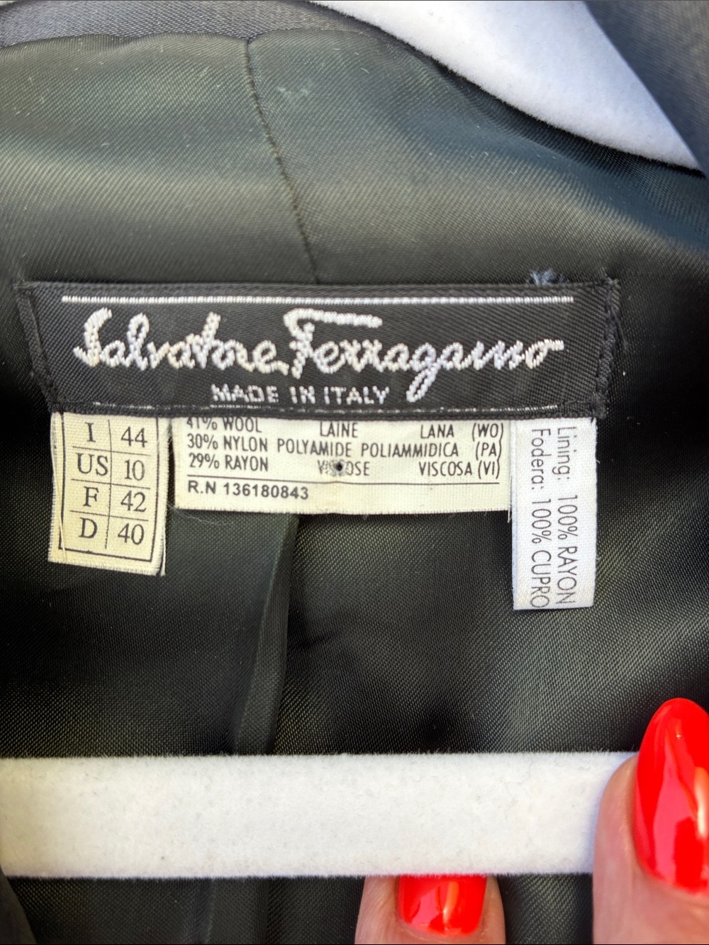 Salvatore Ferragamo Vintage Black & Tan Striped Cropped Blazer / S - Picture 5 of 5